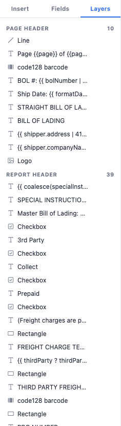 The Layers tab