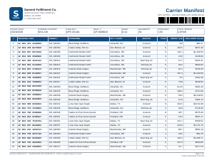 Carrier Manifest
