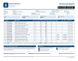 Receiving Report
