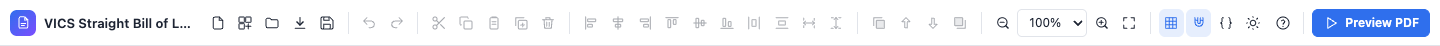 The toolbar